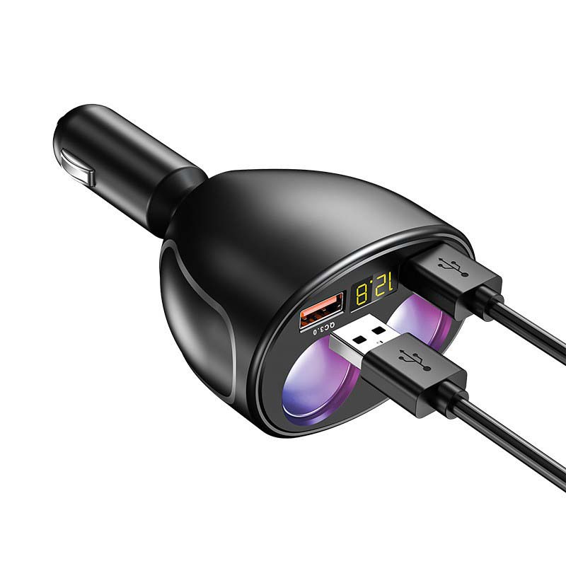 360° Roterbar Ladeadapter for Sigarettenner i Bilen